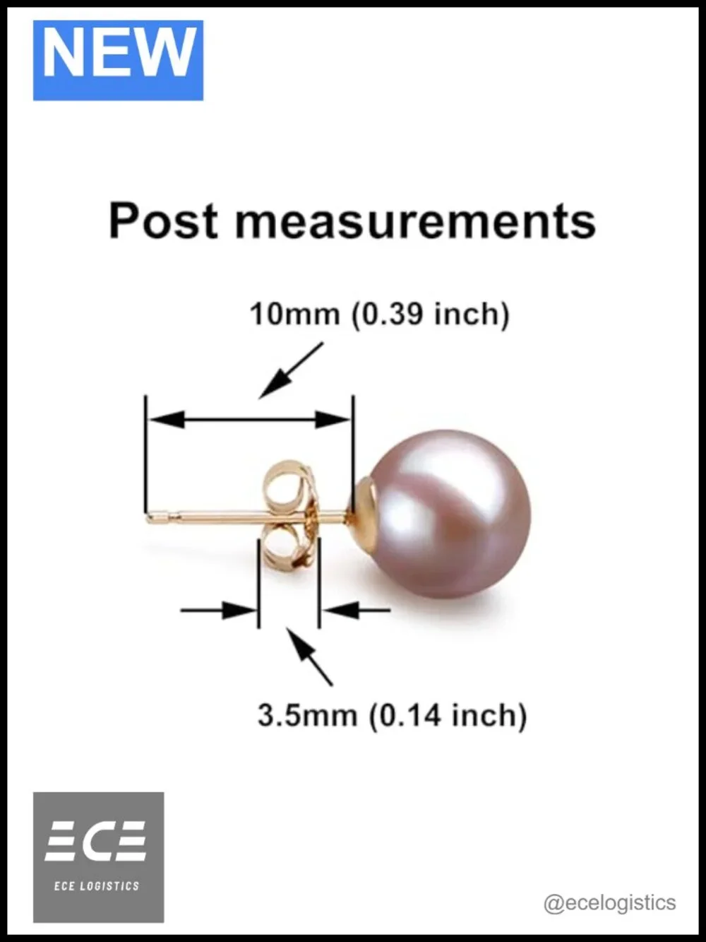 AAAA Japanese Freshwater Pearl Stud Earrings Solid 14k Gold Push Back